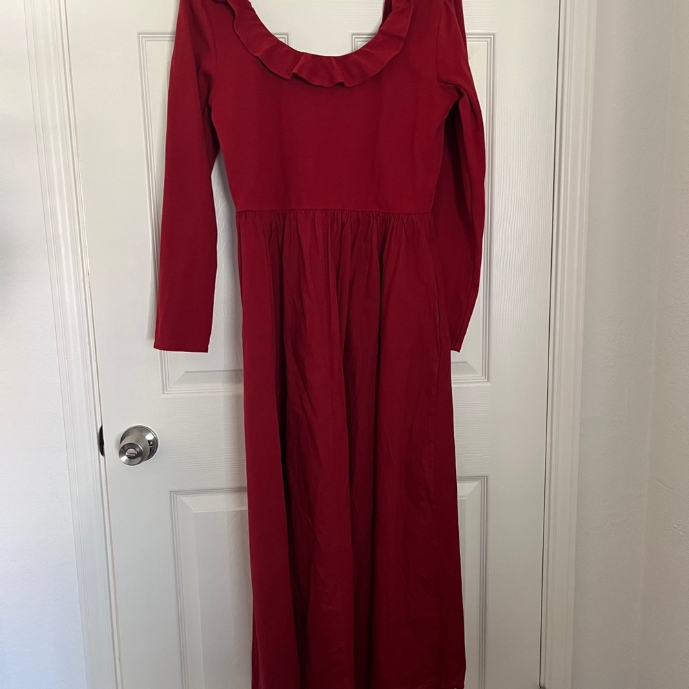 Christy Dawn - The Marion Dress | Red Dahlia - large - Picture 4 of 7